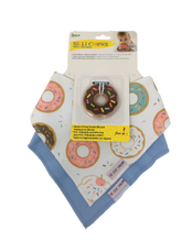 Load image into Gallery viewer, SILLI SWEETS BANDANA BIB SET WITH DONUT TEETHER &amp; STRAP